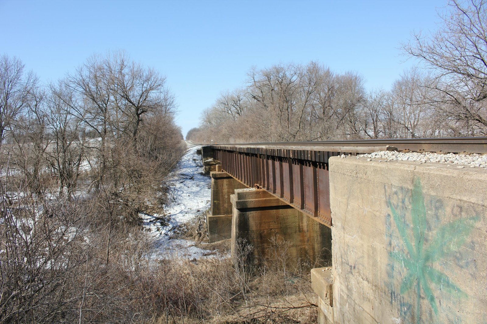 Looking west